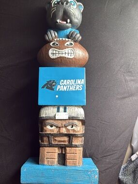 Carolina Panthers Blue Team Totem Decor